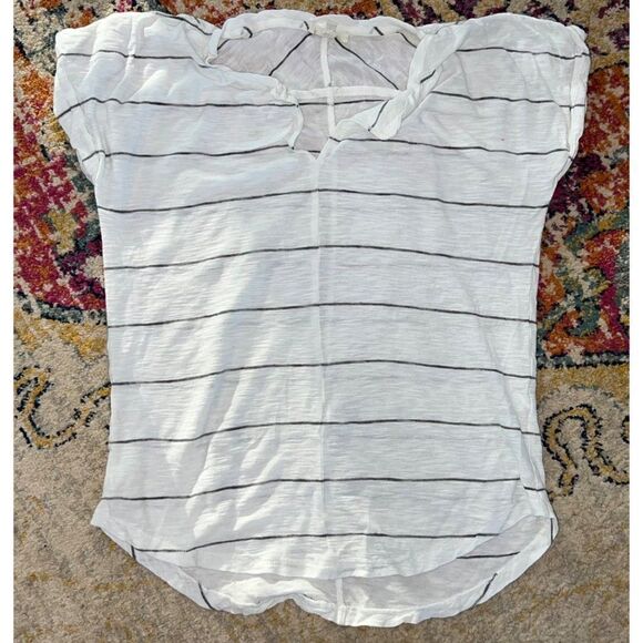 Madewell Cuff Sleeve Simple Striped Tee (S) - Picture 1 of 2